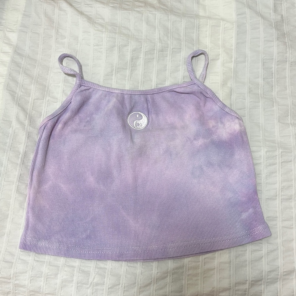 Pacsun Purple Tie-dye Cropped Tank (size M)